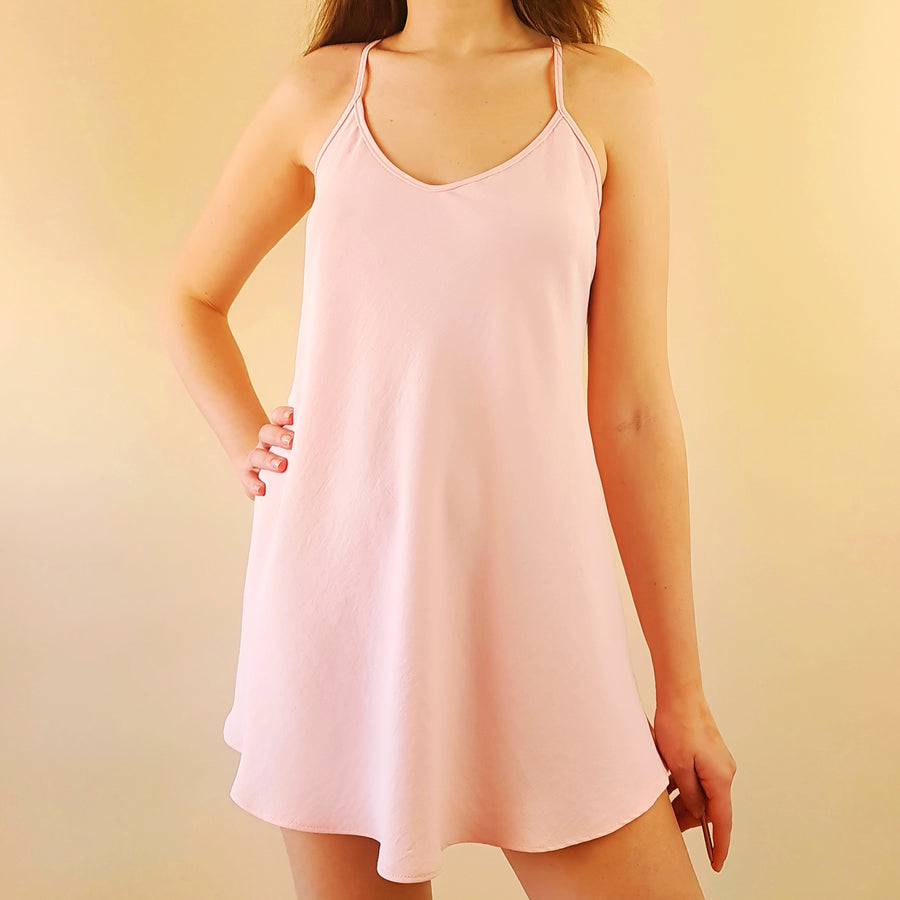 Nicole Slip Dress in Pink